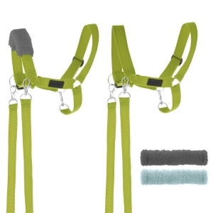 SKIPPI Halfter für Hobby Horse - Zügel und 2 abnehmbare Polster - Hellgrün