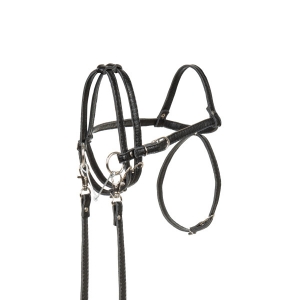 Skippi Zaumzeug für Hobby Horse - Zügel, Gebiss, Kunstleder - Schwarz